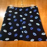 ZARA  Mini Skirt BLUE LIPS All-Over Print Back Zipper Closure NWT Size Small Photo 8