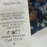 HAPTICS Navy Boho Print Surplice Sash Belt Midi Dress Short Sleeve New Blue Photo 11