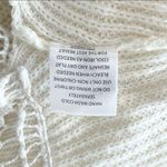 Hippie Rose  Off White Cream Ribbed Knit Lace Trim Sweater S Photo 7