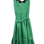 Kate Spade Green Tiered Ruffle Skirt Retro Pinup Midi Belted Dress Photo 0