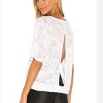 Varley  Marr Tee in Sheer White Open-Back Size Small Photo 1