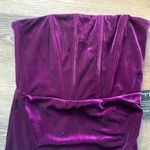 Lulus NWT Glamorous Celebrations Purple Velvet Strapless Maxi Dress S Photo 2