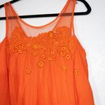 Anthropologie Meadow Rue x Orange Goddess Illusion Mesh Dress Size 6 Photo 1