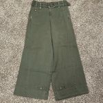 Free People We the Free Sloane Belted Wide Leg Pants in Washed Army Green Photo 4