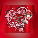 Buccees M Love Valentine Red Graphic Short Sleeve Tee Top Size M Photo 1