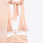 ZARA  MiNi DRESS W/ HALTER V-NECKLINE & TIES Draped Skirt Size S NEW Photo 6