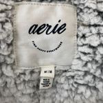 Aerie Gray Sherpa Hooded Belted Robe Cozy Fleece Spa Lounge Warm Pockets Bath M Size M Photo 5