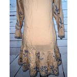 NWT Urban Mangoz Dress Medium Bohemian Boho‎ Hippie Beige Embroidered Sheer Tan Photo 8