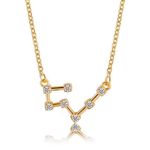 Boutique NEW Taurus 18k Gold Constellation Zodiac Star Necklace Birthday‎ Astrology Photo 0
