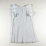 ZARA Cotton Poplin Accordion Pleated Flutter Sleeve Pullover Mini Sleep White S Photo 2