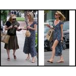 Tolani 💕NICKY HILTON x 💕 Silk Montauk Midi Dress ~ Navy Blue Anchor Print XS Photo 8