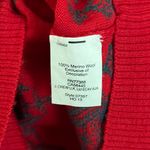 J.Crew Merino Wool Embroidery 3/4 Crewneck Sweater Red Blue Size Small Photo 7