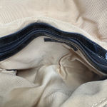 White House | Black Market Women’s Black Patent Leather Tan Suede Purse Handbag Photo 4