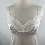 Vassarette 36 White Lace Nylon Slip Nightgown Vtg 80s 90s 10-105 USA Adjustable Photo 1