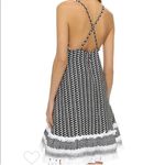 Dodo Bar Or Black White Frayed Criss Cross Strap A-line Mini Dress Photo 1