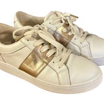 Boden White and Gold Stripe leather sneaker size 37/6 Photo 0
