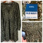 Old Navy  XXL Dress Floral Print Long Sleeve Boho‎ Green Casual Women's Photo 13
