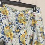 Johnny Was Yellowfield 8 Silk Blend Skirt Yellow Floral Sheer Pin-up L Romantic Photo 4