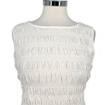 Madewell  Smocked Boatneck Tank Top White Size Medium NWT Photo 1