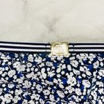 Ralph Lauren LRL Ditzy High-Waist Belted Bikini Bottoms Blue White 10 Slimming Photo 1