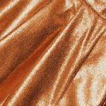 New! Kimberly Goldson Lizzie Metallic Faux Leather Shorts Copper Orange Size 0 Photo 8