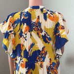 Anthropologie  Cassandra maxi Maeve DressYellow Blue Birds Short Sleeves X-Large Photo 8