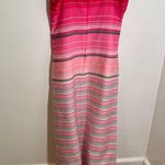 Vintage Nat Kaplan Couture Midi Dress Pink Stripes Size 6 Photo 5