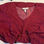 Isabel Maternity Burgundy Blouse Size XS Photo 0