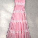 Vtg Mike Bennet Romantic Dress Gunne Sax‎ Prairie Lace Coquette Fairy Fits Sz 6 Pink Photo 0