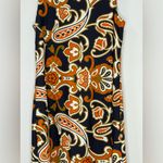 JUDE CONNALLY Beth Dress Retro Paisley Floral Navy Orange Size Small Photo 2