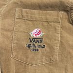 Vans Women’s Large Overtime Rose Brown Corduroy Long Sleeve Button Down Shirt Photo 2