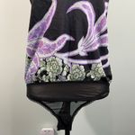 Free People Black Floral Strapless Satin Feel Spellbound Bodysuit Size S Photo 4