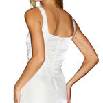 Lulus Gorgeous Aesthetic Ivory Taffeta Sleeveless Mini Dress size Medium NWT White Photo 1