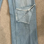 RE/DONE  Originals 90s High Rise Loose Jeans Light Wash Blue Distressed Size 27 Photo 3