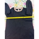 Adrianna Papell  Black Pink Polka Dot‎ Layered Sweater Size S Photo 3