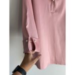 Preston & York  Women's Cosmo Pink Tunic Top Collared Roll Tab Sleeves Size‎ L Photo 3