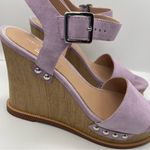 Linea Paolo Ellis suede ankle strap lilac wedge sandals women’s Size 8M Purple Photo 4