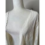 Cactus + Pearl XL Embroidered Kimono Duster Ivory Open Front Cardigan Boho Fairy Size XS Photo 2