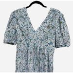 Tory Burch  Light Blue Floral Lace Lined Tiered VNeck Midi Dress Size 8 Photo 2