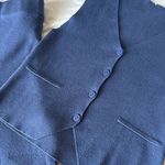 Pink Rose Navy Blue Pants & Vest Set Photo 2