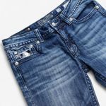 Miss Me  Early 2010s Blue Bling Boyfriend Capris Jeans Photo 4