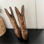 Old West  Womens Western Burnt Tan Leather Cowboy Boots 7B Photo 2