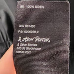 & Other Stories & Other Stories High Neck Sleeveless V-Back Silk Dress Black 36 Small Photo 4