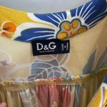 Dolce & Gabbana  Dress IT 42 / US 6 Yellow Floral Cold Shoulder Vintage Y2K Photo 3