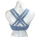 Lululemon Women's Blue Striped Sleeveless Athletic Sports Bra Crop Tank Top 10 Photo 1