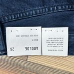 AGOLDE Jeans Riley High Rise Straight Crop New NWT Dark Wash Denim Distressed 26 Photo 7