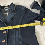 Women’s Bass Jeans Denim Dark Blue LS Jacket Tailored‎ Fit Size Large Photo 4