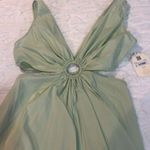 Altar'd State Light Blue & Green Color Maxi Dress Photo 11