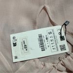 ZARA NEW Dusty Pink Chiffon Floral 3D Flower Cropped Blouse size Small Photo 5