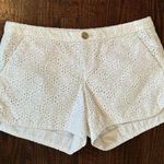 Lilly Pulitzer  100% Cotton White Eyelet Mini Shorts Size 0 Photo 0
